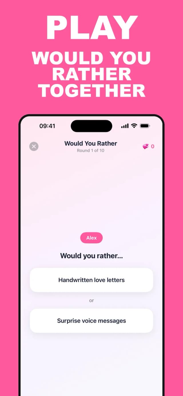 CoupleGoals – Would You Rather game for couples