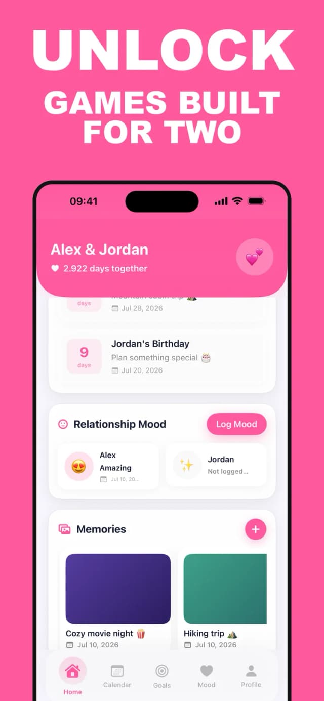 CoupleGoals – couple games and daily question