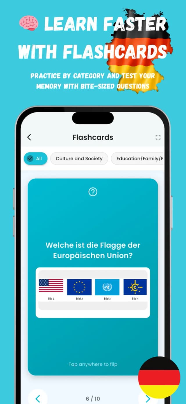 Einbürgerungstest App – Übersetzungen in 10 Sprachen