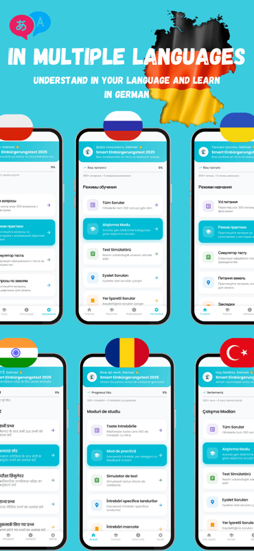 Einbürgerungstest App - Multilingual support